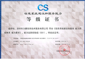 CS信息系统建设和服务能力证书